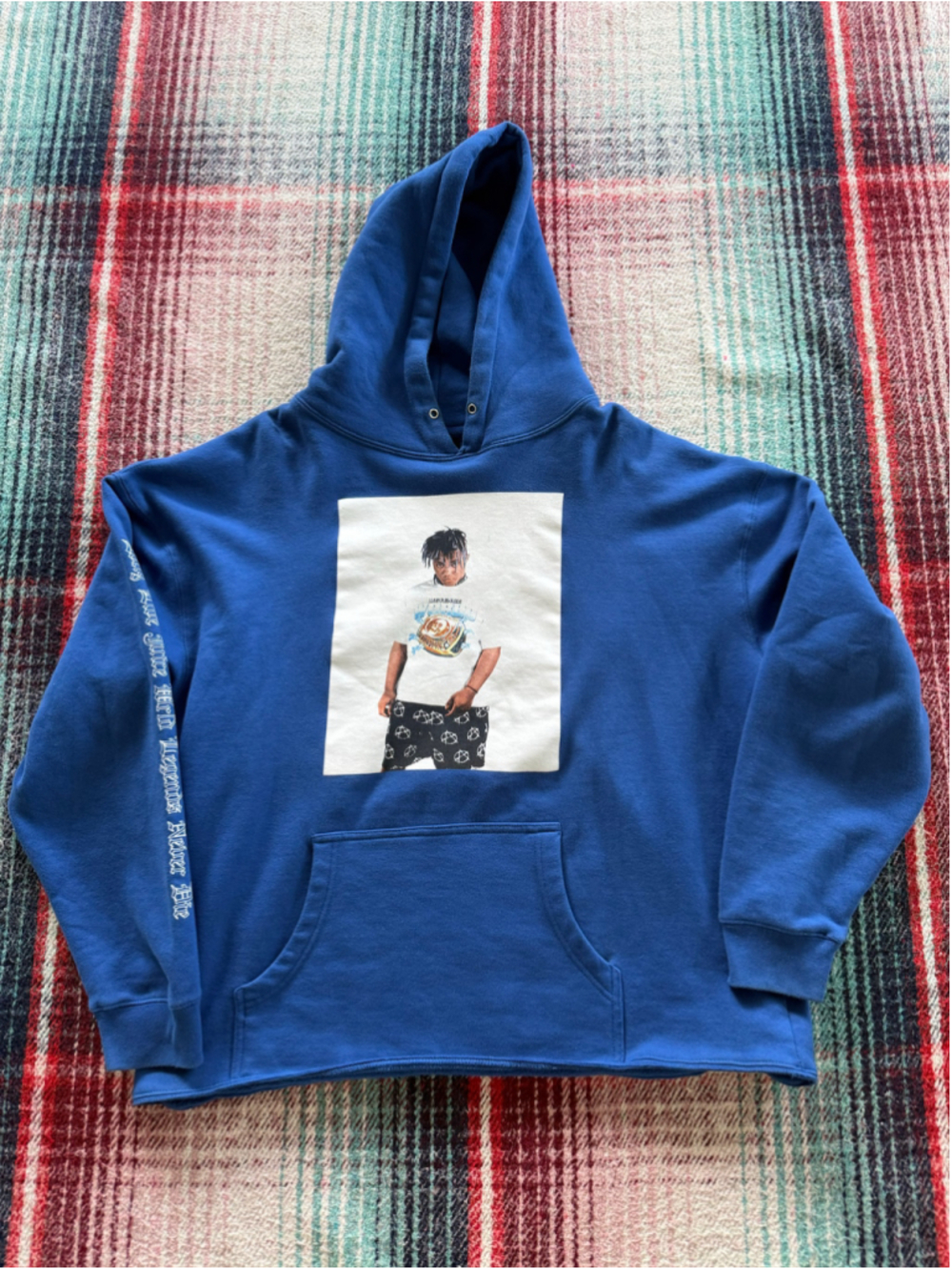 Juice Wrld Revenge Blue Hoodie XL